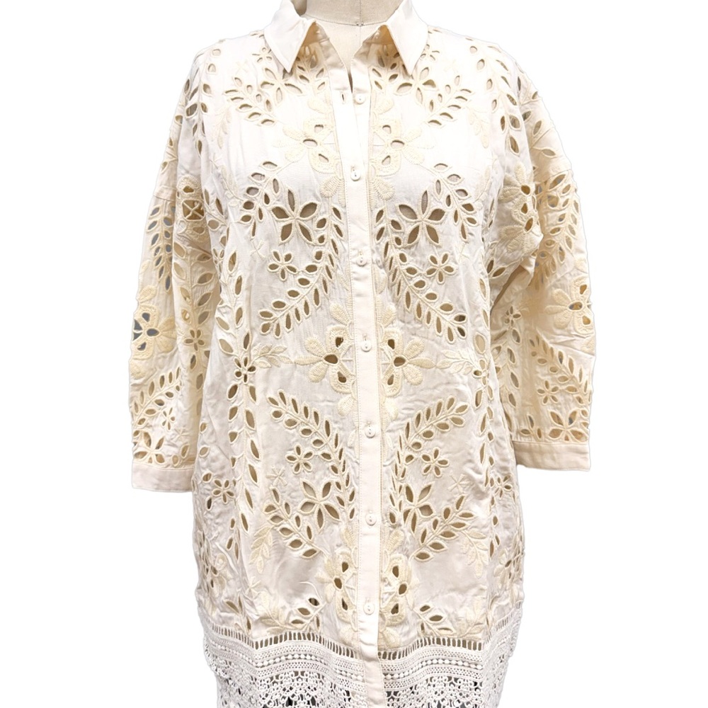 Paparazzi Cream Lace Blouse